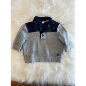 Janie and Jack pullover navy‎ gray 3/6m
